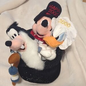 Disney 2000 Mickey, Goofy, and Donald Plush Hat